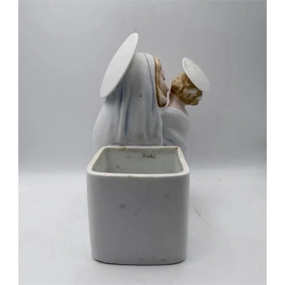 Lefton Madonna Child Planter KW150 Religious Vase